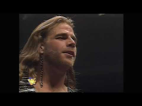 WWF Champ Shawn Michaels in Bret Hart country! Bret confronts Shawn & Austin interferes! 1997