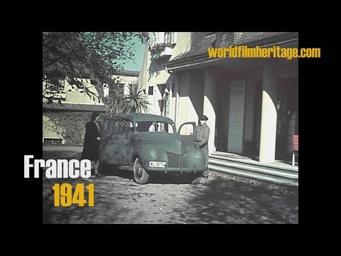 1941 France - chateau - l'occupation allemande  - color