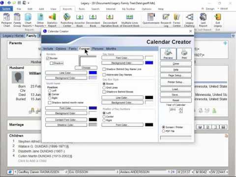 Legacy QuickTip Video - Family Calendars