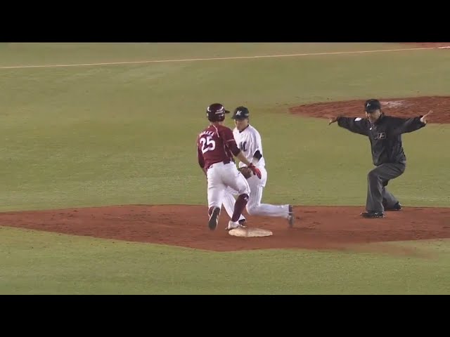 【9回表】イーグルス・田中が大事な場面でプロ初盗塁!! 2017/5/19 M-E