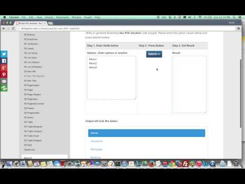Bootstrap nav-Stacked