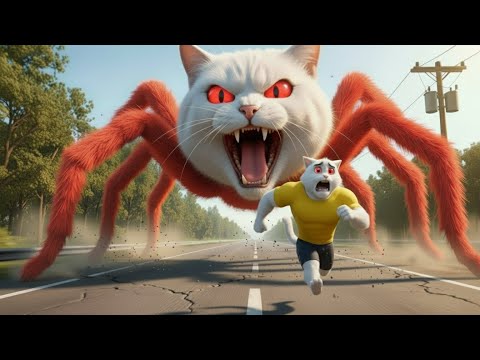 Kitten Accidentally Swallows Robot Spider, Transforms Into An 8-Legged Monster!I Cat Story