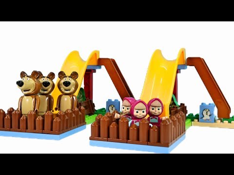 Masha and The Bear And Peppa Pig Blocks Mega House Lego Construction