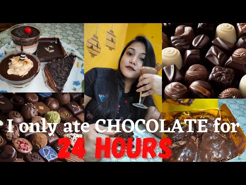 I only ate CHOCOLATE for 24 HOURS || 24 hours CHOCOLATE FOOD EATING CHALLENGE || BIDISHA REPORTING
