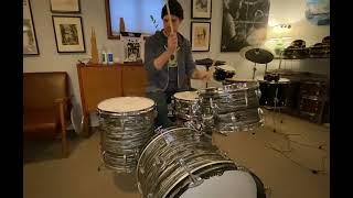 Video thumbnail for Sound sample of recently acquired 1967 Ludwig Black Oyster Pearl kit 20/12/16 by Vintage Drummer
