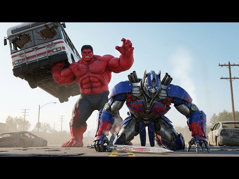 🔥 Optimus Prime vs Super Hulk: The Final Battle for Humanity.