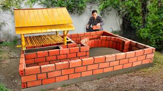 5-star duck house with pool built from plastic panels