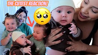 BABY'S MEETING FOR THE FIRST TIME! THE CUTEST REACTION!