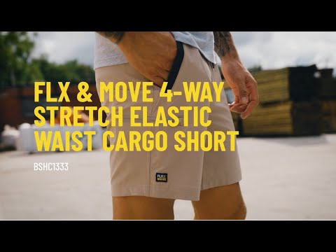 FLX & MOVE™ 4-WAY STRETCH ELASTIC WAIST CARGO SHORT