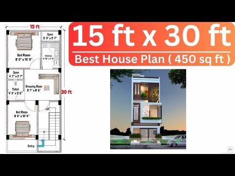 15x30 House Plan 15 x 30 Ghar Ka Naksha Small House Plans Design 450 sq ft house Plans