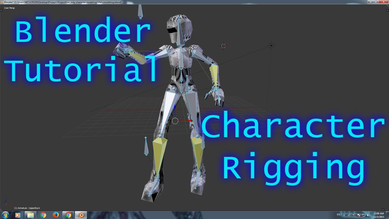 Character Rigging - IK Bones Armature - Blender Tutorial