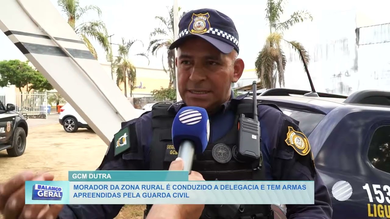 GCM Prende Homem Suspeito de Agressão e Apreende Armas em Sua Residência.