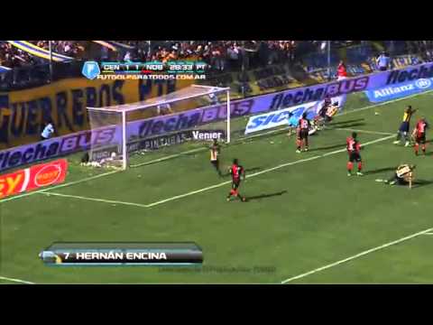Gol de Encina  Rosario Central 2   Newell's 1  Fecha 12  Torneo Inicial 2013  Fútbol Para Todos