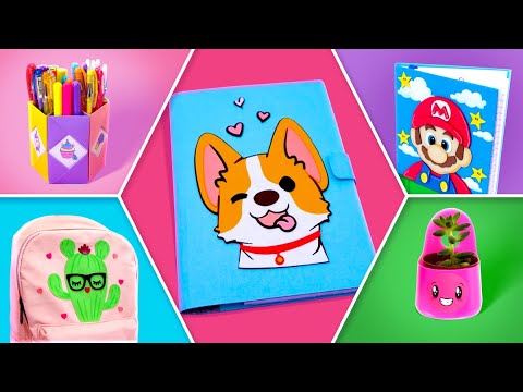 15 IDEIAS DE VOLTA ÀS AULAS PARA VOCÊ CRIAR E CUSTOMIZAR 🎒📒🖊️ OS MELHORES DIYS PARA A ESCOLA