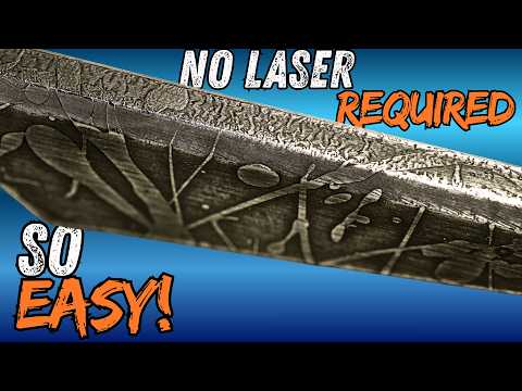 Etching metal with nail polish and electricity