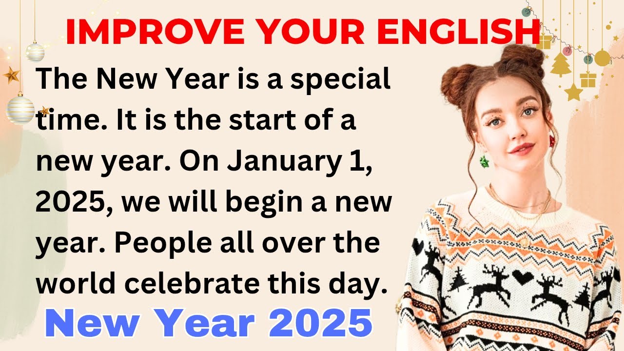 New Year 2025 🎉 | Improve your English | Everyday Speaking Skills | Level 1 - Shadowing Method