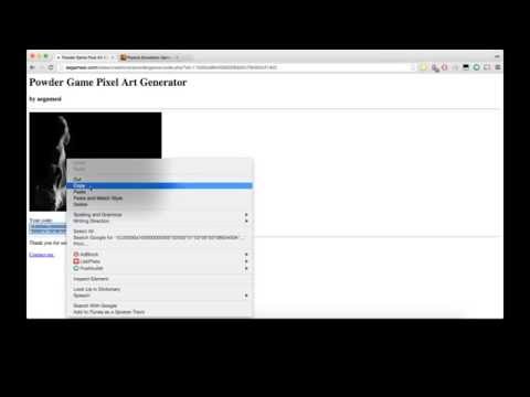 Powder Game Pixel Art Generator