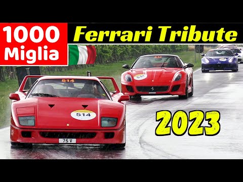 Ferrari Tribute to 1000 Miglia 2023 - Day 1, Imola - F40, Testarossa, SF90, 812 Superfast, 296 GTB