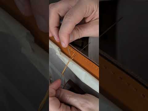 Leatherwork hand sewing tips - Diamond Holes