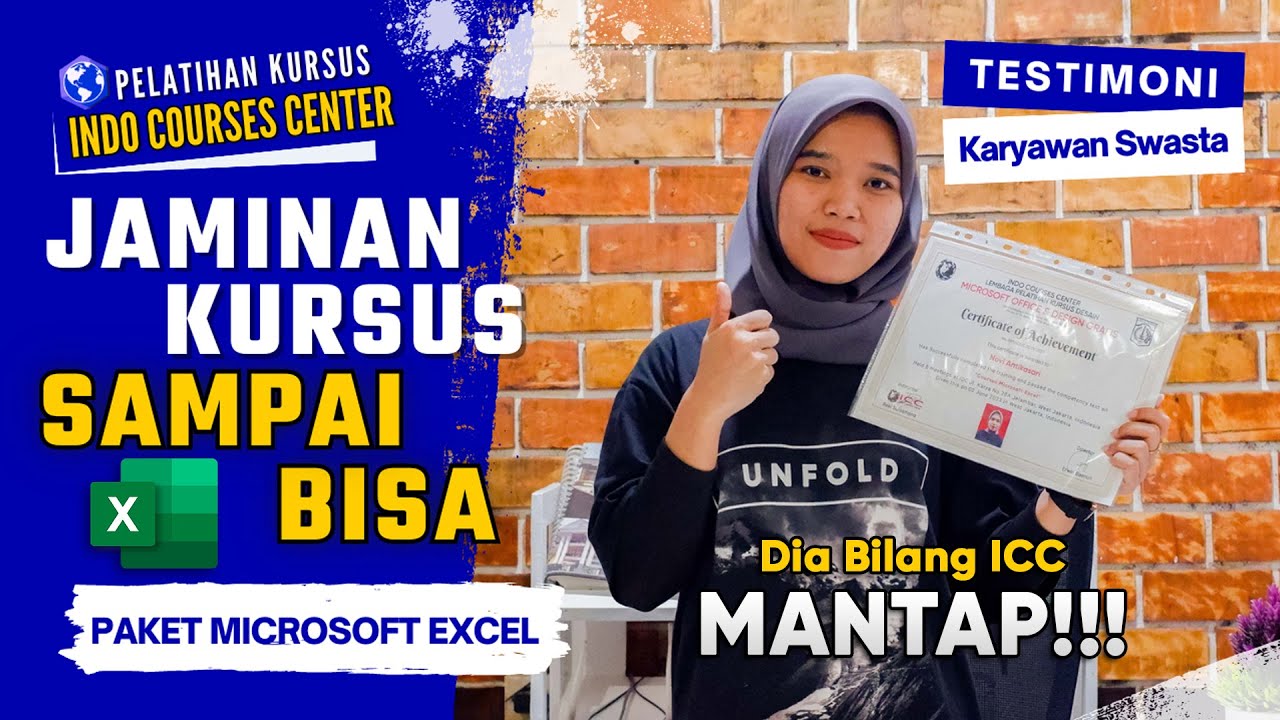 Kursus Komputer Microsoft Office Excel BERSERTIFIKAT Resmi✅ @ Testimoni Karyawan Swasta
