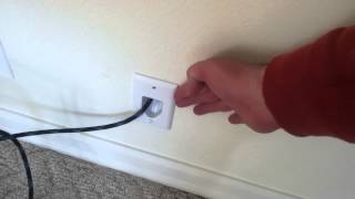 Using wall plate with behind the wall HDMI cable installation.