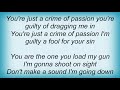 Saxon - Crime Of Passion Lyrics