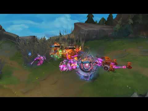 Mono Riven fazendo 1v4 contra pro-players no cebolão!