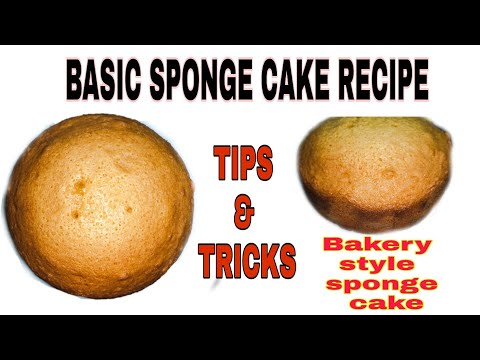 Basic Sponge Cake Recipe / with Tips & Tricks /Bakery style sponge cake Recipe