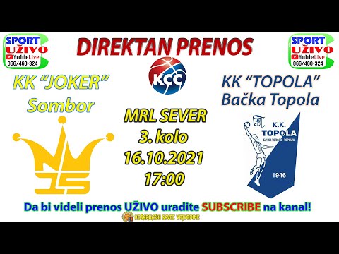 KK "JOKER"  - KK "TOPOLA" 3. kolo - 1. MRL SEVER KSV A  - 102 : 69