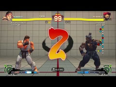 Air [Ryu] vs Shady K [Akuma] Casuals SSF4 Endless Battle - Xbox Live - TRUE-HD