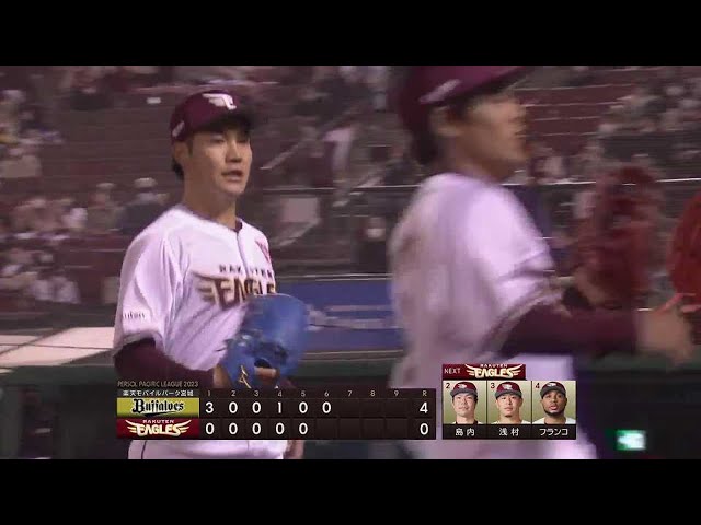 【6回表】イーグルス・鈴木翔天 3者凡退に抑える好投!!  2023年4月12日 東北楽天ゴールデンイーグルス 対 オリックス・バファローズ