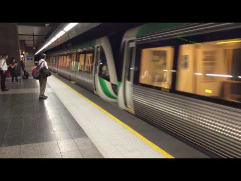 Transperth 12 car B-Series train at Perth Underground