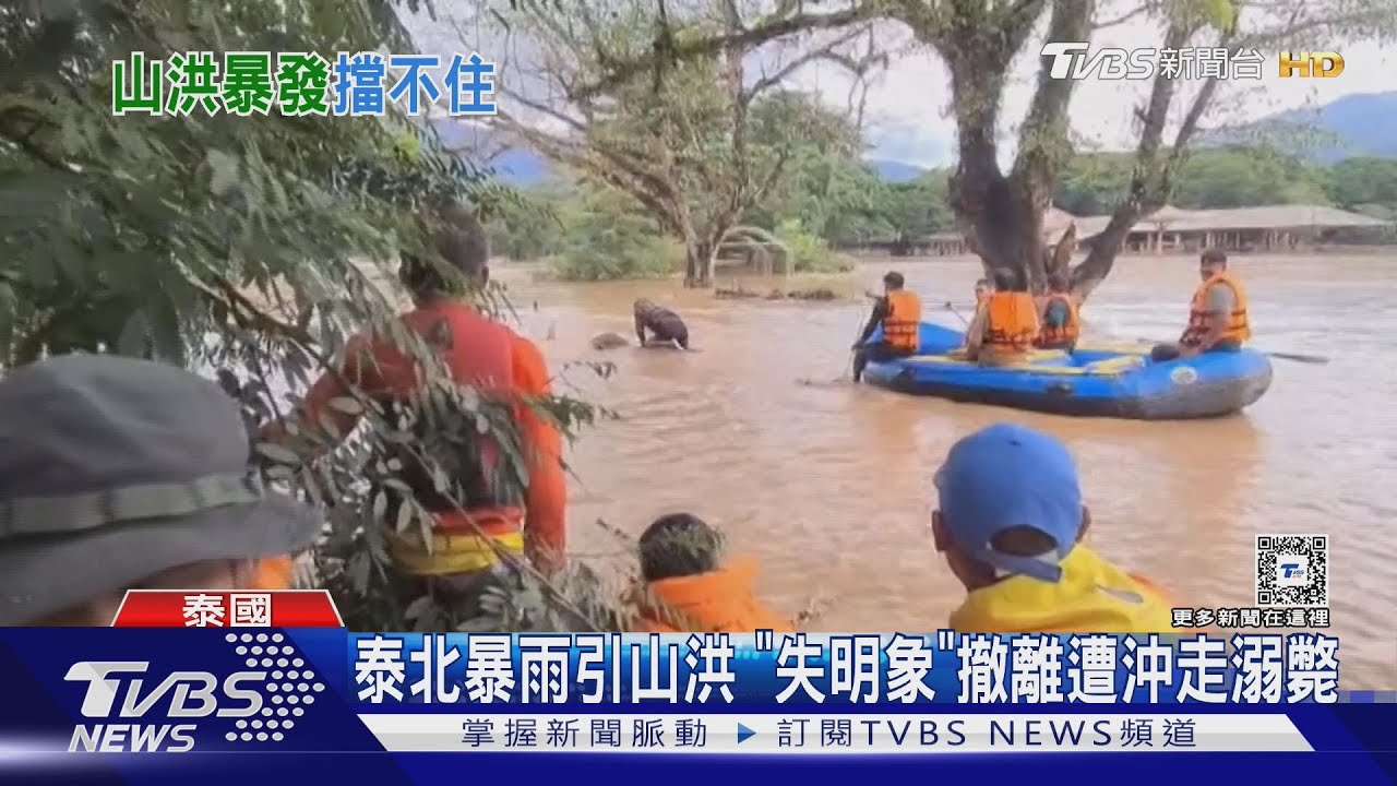 六週內第二次!泰北暴雨引山洪 「失明象」撤離遭沖走溺斃
