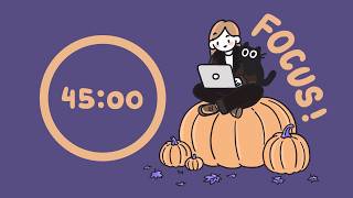 Cozy Fall Pomodoro 45/10 x 4 🍁 | Jazz & lofi (no mid ads)