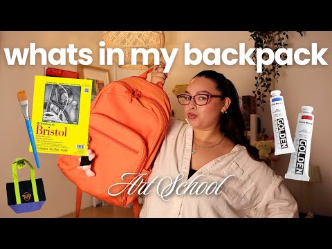 Was ist in meinem Rucksack? Kunststudentin 🎒 | Künstlerbedarf für den Alltag 🎨