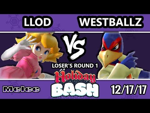 Holiday Bash SSBM - G2 | Westballz (Falco) VS lloD (Peach) - Melee LR1