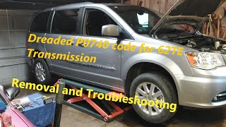 Part 1 2016 Chrysler Town & Country P0740 Transmission code repair