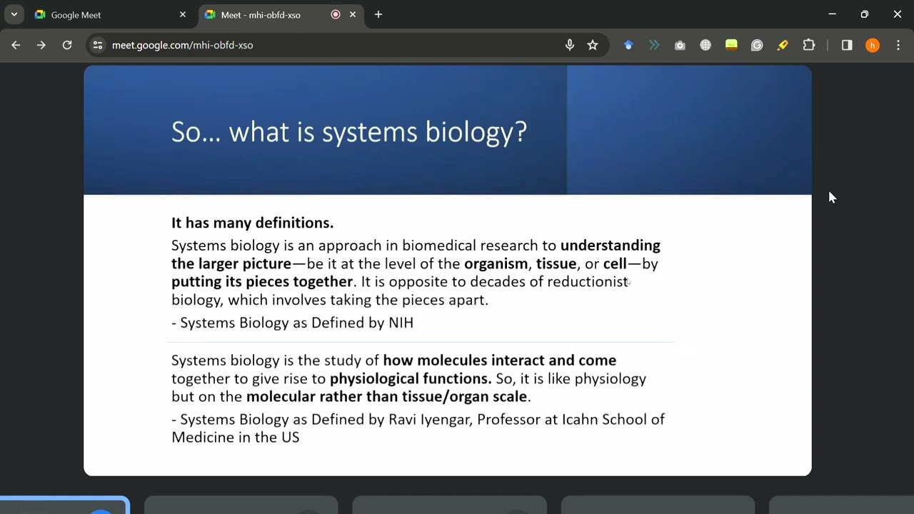 Introduction to Systems Biology - Part 1 - IEEE EMBS - Zewail City - Session 3