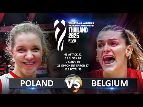 Poland vs Belgium | Women's World Championship 2025 | Round of 16