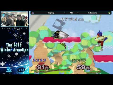 Winter 2016 Melee Arcadian WR3 - Yingling (Falco) vs Joshuwasha (Marth)