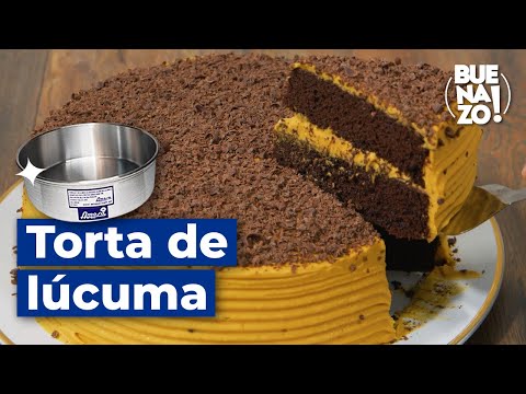 Cómo hacer torta de lúcuma con queque de chocolate | Receta postres | Buenazo!