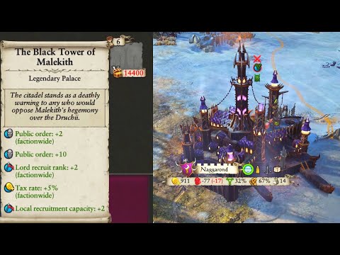 Dark Elves Landmarks. Mortal Empires. Total War Warhammer 2