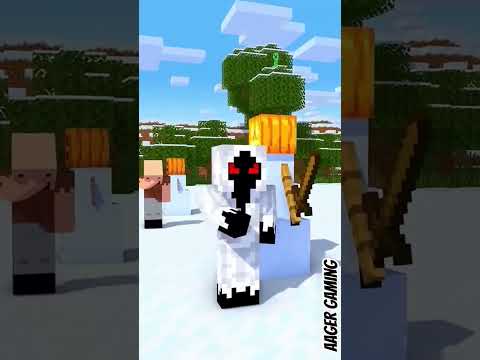 EPIC GAMING: Herobrine builds Snowman with Bones!
