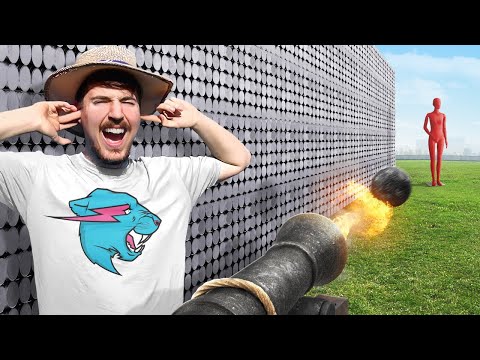 Can 50,000 Magnets Catch A Cannon Ball?