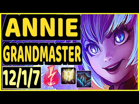 ANNIE BOT (ANNIE) - 12/1/7 KDA MID GAMEPLAY - NA Ranked GRANDMASTER
