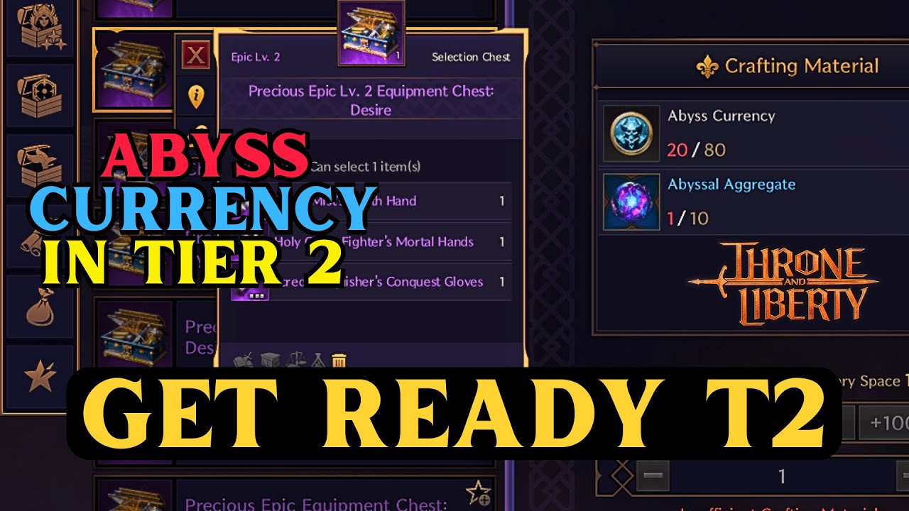 Throne and Liberty IS IT WORTH SAVING ABYSS CURRENCY FOR TIER 2? - Get Ready For T2 Global Update