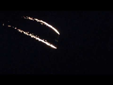 Powered Glider with fireworks