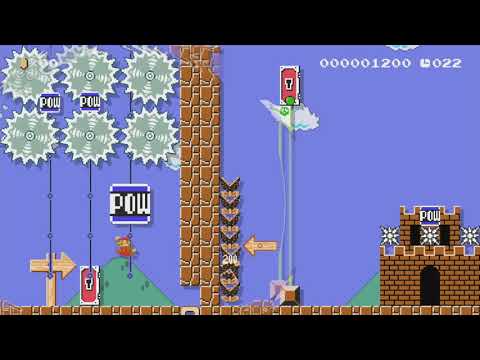POWリズムゲーム(3ライン) rhythm game ♪ by メロディアイ4 - Super Mario Maker - No Commentary 1bs