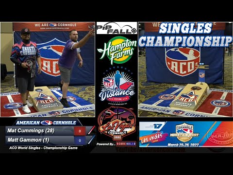 SINGLES CORNHOLE CHAMPIONSHIP - WINNER TAKES THE COVETED PURPLE JERSEY -  ACO LAS VEGAS MAJOR