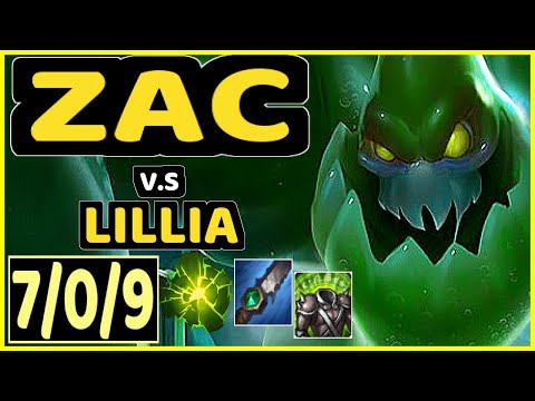 4LAN (ZAC) vs LILLIA - 7/0/9 KDA JUNGLE GAMEPLAY - BR Ranked DIAMOND